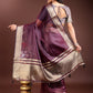 Shree Shyam Fashion Purple Organza Woven Zari Work Traditional Tassel Saree