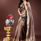 Shree Shyam Fashion Brown Organza Woven Zari Work Traditional Tassel Saree