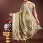 Shree Shyam Fashion Mehndi Green Organza Woven Zari Work Traditional Tassel Saree