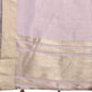 Shree Shyam Fashion Purple Organza Woven Zari Work Traditional Tassel Saree