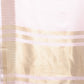Shree Shyam Fashion Elegant Light Pink Woven Linen Saree with Contrast Zari Border & Tassels - Soft & Breathable Party Wear