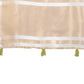 Shree Shyam Fashion Elegant Light Green Woven Linen Saree with Contrast Zari Border & Tassels - Soft & Breathable Party Wear