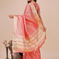 Shree Shyam Fashion Orange Organza Woven Zari Work Traditional Tassel Saree
