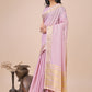 Shree Shyam Fashion Light Pink Organza Woven Zari Work Traditional Tassel Saree