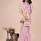 Shree Shyam Fashion Light Pink Organza Woven Zari Work Traditional Tassel Saree