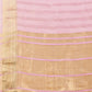 Shree Shyam Fashion Light Pink Organza Woven Zari Work Traditional Tassel Saree