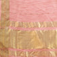 Shree Shyam Fashion Elegant Light Pink Organza Saree with Golden Zari Border - Festive & Office Wear Saree with Blouse Piece