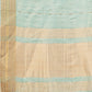 Shree Shyam Fashion Elegant Sky Blue Organza Saree with Golden Zari Border - Festive & Office Wear Saree with Blouse Piece