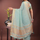 Shree Shyam Fashion Elegant Olive Green Organza Saree with Golden Zari Border - Festive & Office Wear Saree with Blouse Piece