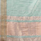 Shree Shyam Fashion Elegant Olive Green Organza Saree with Golden Zari Border - Festive & Office Wear Saree with Blouse Piece