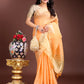 Shree Shyam Fashion Orange Gold Cotton Ready-to-Wear Saree - Simplicity Meets Effortless Grace