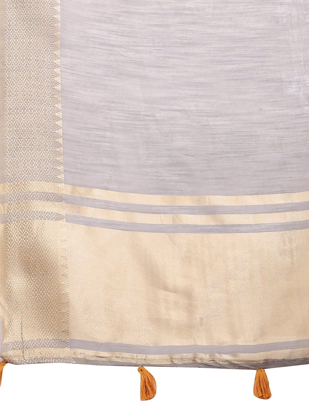 Shree Shyam Fashion Grey Gold Cotton Ready-to-Wear Saree - Simplicity Meets Effortless Grace