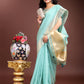 Shree Shyam Fashion Sea Green Gold Cotton Ready-to-Wear Saree - Simplicity Meets Effortless Grace
