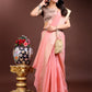 Shree Shyam Fashion Pink Gold Cotton Ready-to-Wear Saree - Simplicity Meets Effortless Grace