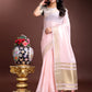 Shree Shyam Fashion Light Pink Gold Cotton Ready-to-Wear Saree - Simplicity Meets Effortless Grace