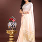 Shree Shyam Fashion Peach Gold Cotton Ready-to-Wear Saree - Simplicity Meets Effortless Grace