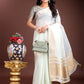 Shree Shyam Fashion Light Green Gold Cotton Ready-to-Wear Saree - Simplicity Meets Effortless Grace