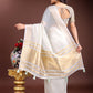 Shree Shyam Fashion Grey Gold Cotton Ready-to-Wear Saree - Simplicity Meets Effortless Grace