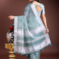 Shree Shyam Fashion Sea Green Organza Woven Zari Work Traditional Tassel Saree