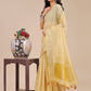 Shree Shyam Fashion Yellow Organza Woven Zari Work Traditional Tassel Saree