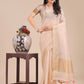 Shree Shyam Fashion Peach Organza Woven Zari Work Traditional Tassel Saree