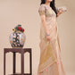 Shree Shyam Fashion Peach Organza Woven Zari Work Traditional Tassel Saree