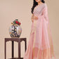 Shree Shyam Fashion Light Pink Organza Woven Zari Work Traditional Tassel Saree