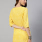 Anubhutee Yellow & White Bandhani Printed Kurti | Swadesiicart