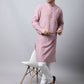 Even Apparels Red Pure Cotton Men's Kurta With Band Collar | Swadesiicart
