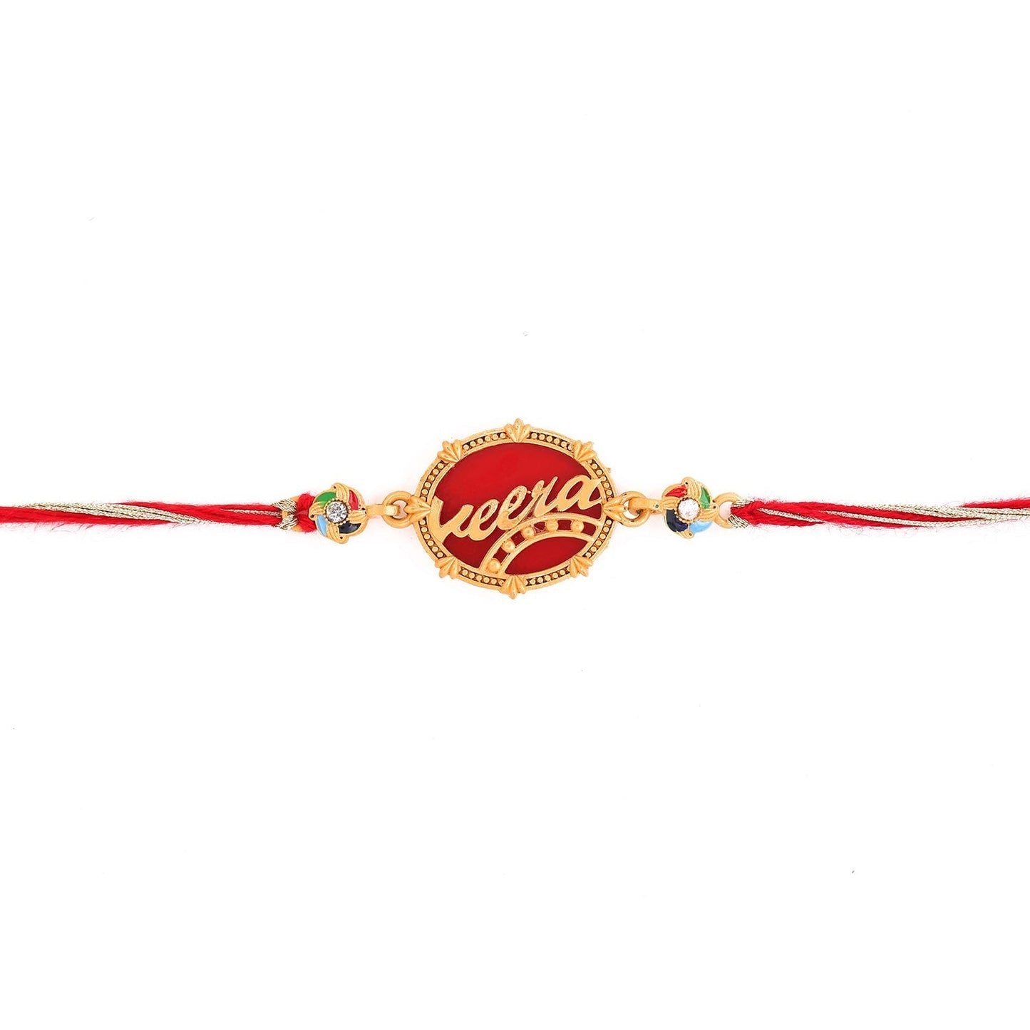trueBrowns X Voylla Designer Veera Enameled Rakhi With Roli Chaawal Pack | Swadesiicart