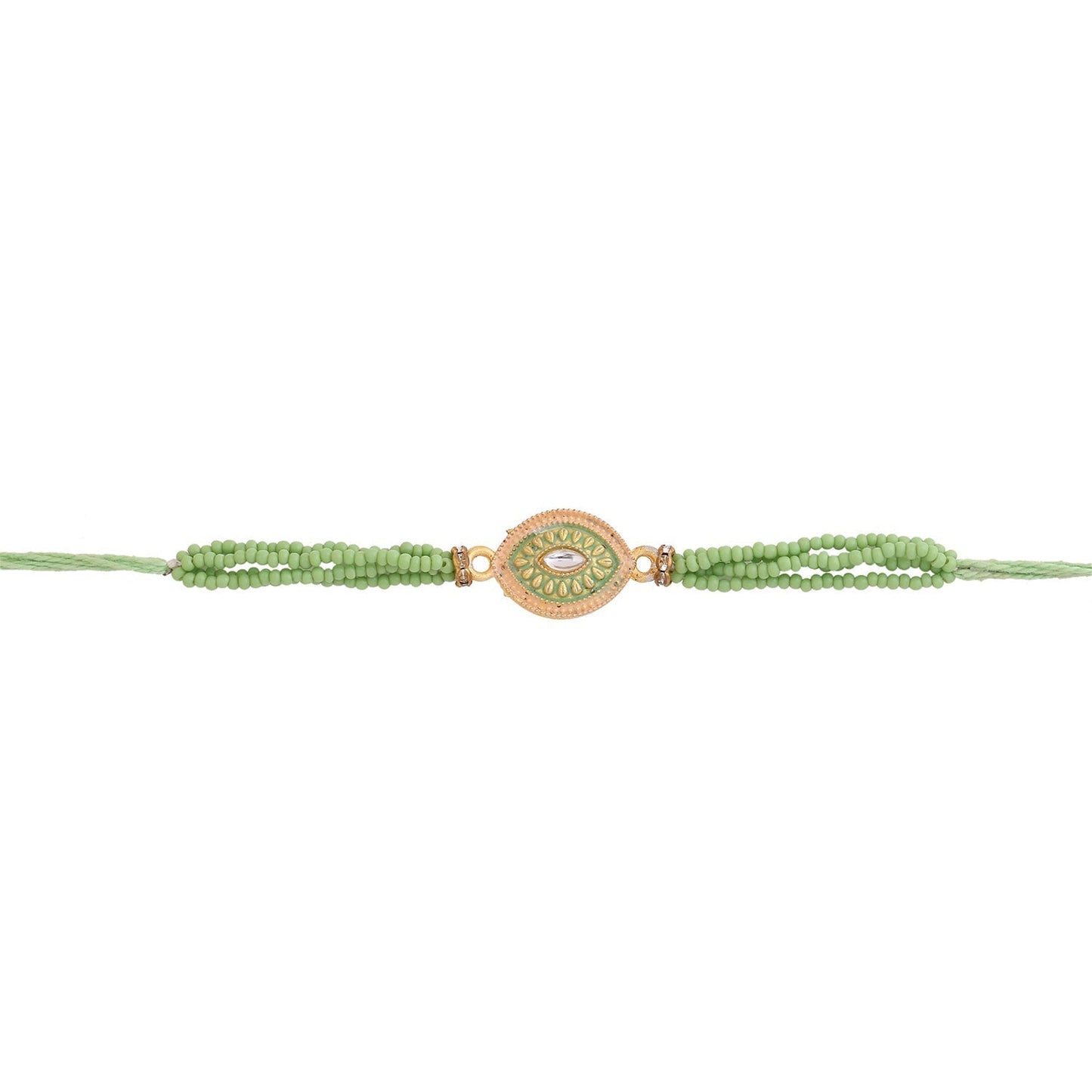 trueBrowns X Voylla Designer Beaded Rakhi With Roli Chaawal Pack | Swadesiicart