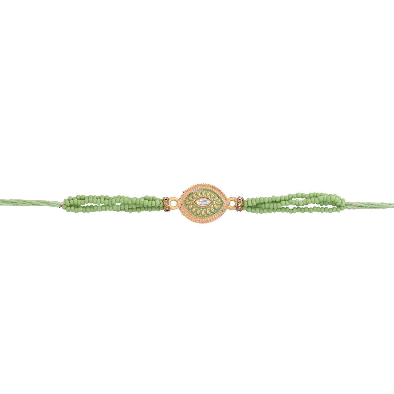 trueBrowns X Voylla Designer Beaded Rakhi With Roli Chaawal Pack | Swadesiicart