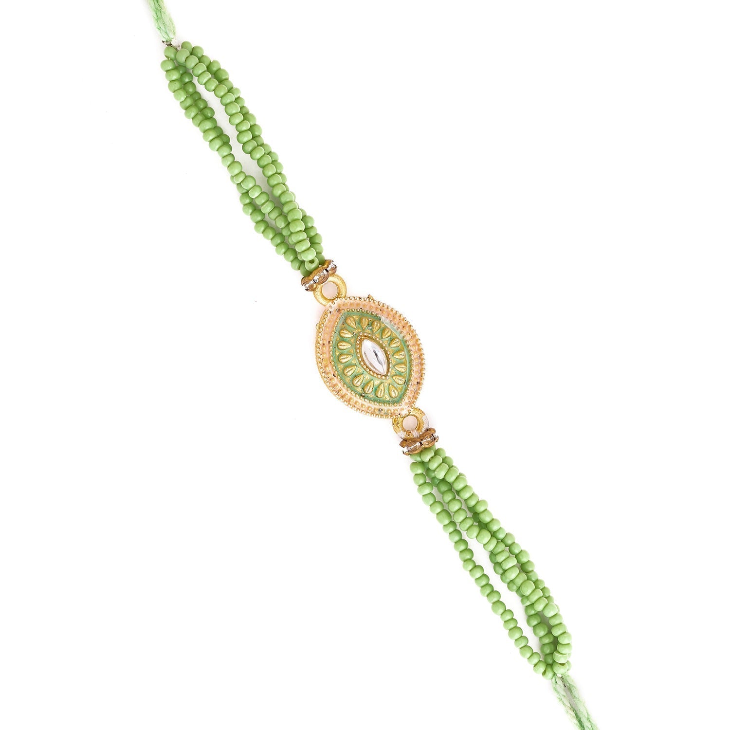 trueBrowns X Voylla Designer Beaded Rakhi With Roli Chaawal Pack | Swadesiicart