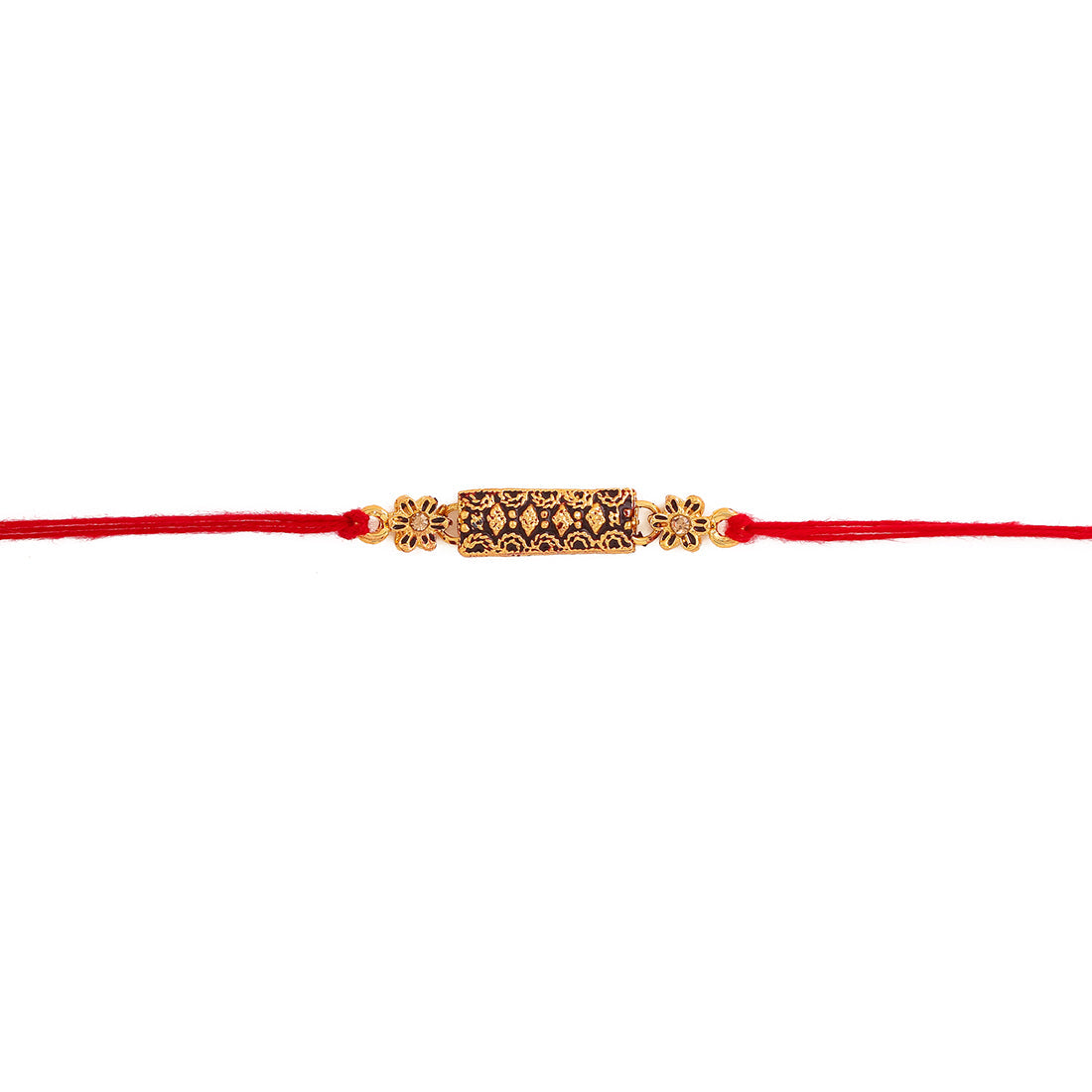 trueBrowns X Voylla Antique Floral Designer Rakhi With Roli Chaawal Pack | Swadesiicart