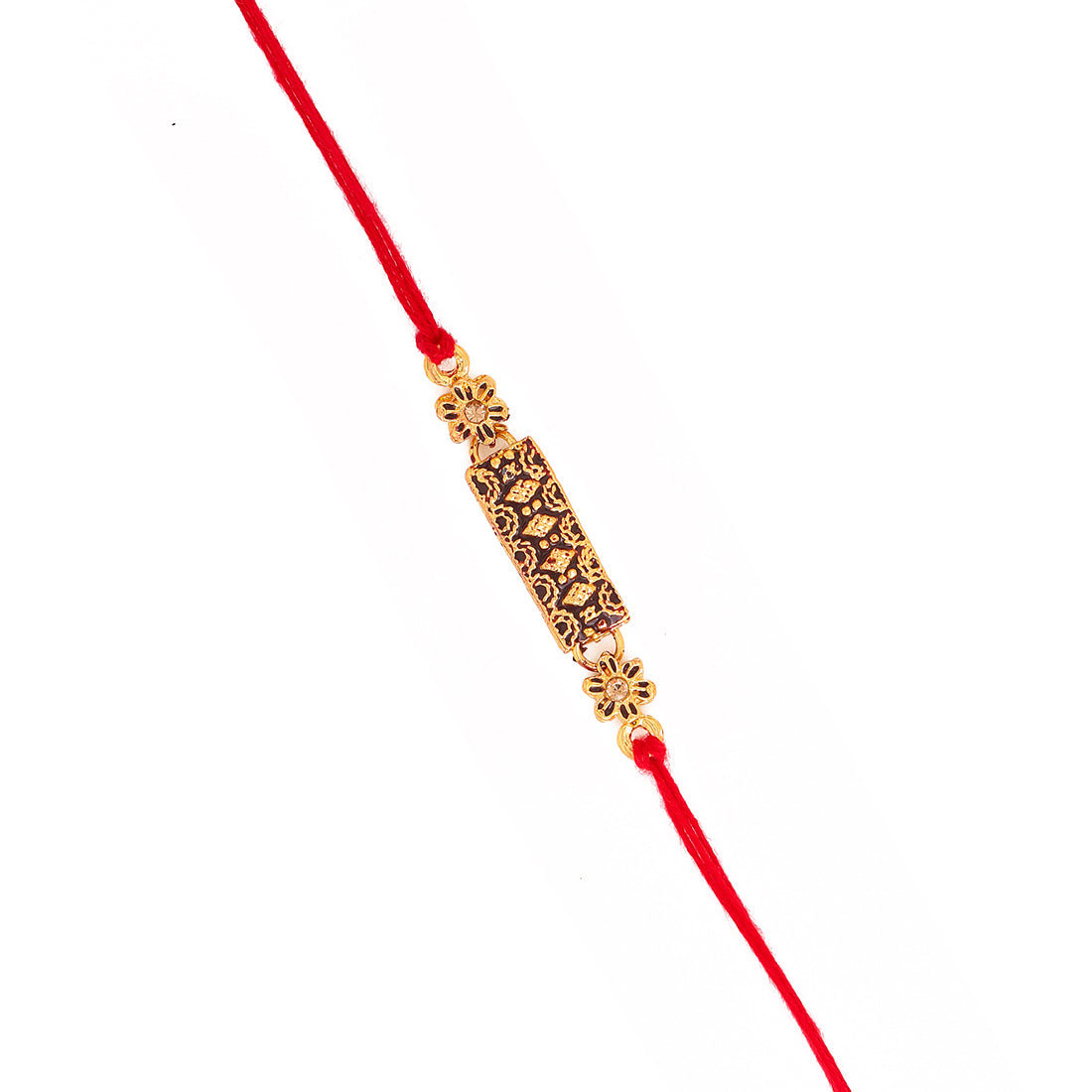 trueBrowns X Voylla Antique Floral Designer Rakhi With Roli Chaawal Pack | Swadesiicart