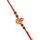 trueBrowns X Voylla Divine Rudraksha Ganesha Rakhi With Roli Chaawal Pack | Swadesiicart