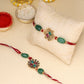 trueBrowns X Voylla Graceful Set of Two Rakhis With Roli Chaawal Pack | Swadesiicart