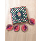 Tied Ribbons Set of 4 Red & Violet Textured Terracotta Diyas | Swadesiicart