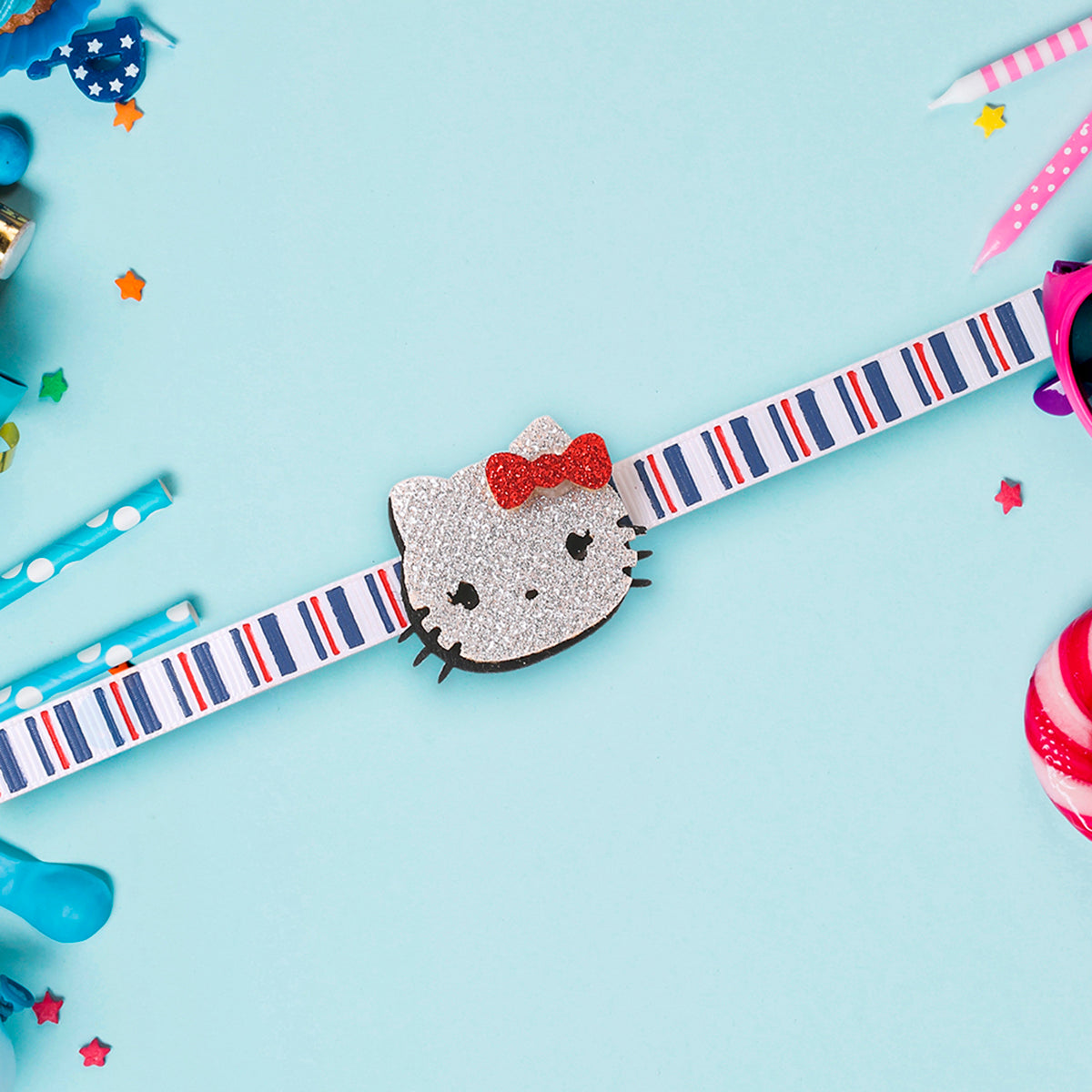 trueBrowns X Voylla Adorable Kitty Kids Rakhi With Roli Chaawal Pack | Swadesiicart