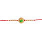 trueBrowns X Voylla Beige Beaded Enamel Rakhi With Roli Chaawal Pack | Swadesiicart