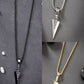 NVR Men's Set of 3 Multicolor Rhodium-Plated Arrow-Shaped Pendant With Chain | Swadesiicart