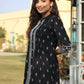 Juniper Women's Black Cambric Floral Printed Tunic | Swadesiicart