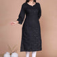 Miravan Women's Black Embroidered And Mirror Work Pakistani Straight Kurti - Swadesiicart