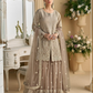 Anaita Cream Heavy Net Readymade Suit with Embroidery & Sequence Work