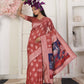 Shree Shyam Fashion Linen Cotton Rust Saree