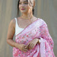 Vamsee Pink Organza Saree - Swadesiicart