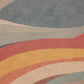 Multicolor Silk Blend Digital Print Striped Saree with Unstitched Blouse - Hiral Fashion | Swadesiicart