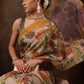 Multicolor Silk Blend Digital Print Floral Saree with Unstitched Blouse - Hiral Fashion | Swadesiicart