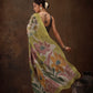 Multicolor Silk Blend Digital Print Floral Saree with Unstitched Blouse - Hiral Fashion | Swadesiicart