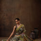 Multicolor Silk Blend Digital Print Floral Saree with Unstitched Blouse - Hiral Fashion | Swadesiicart